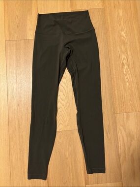 Lululemon Athletica Army Green High-Rise Leggings